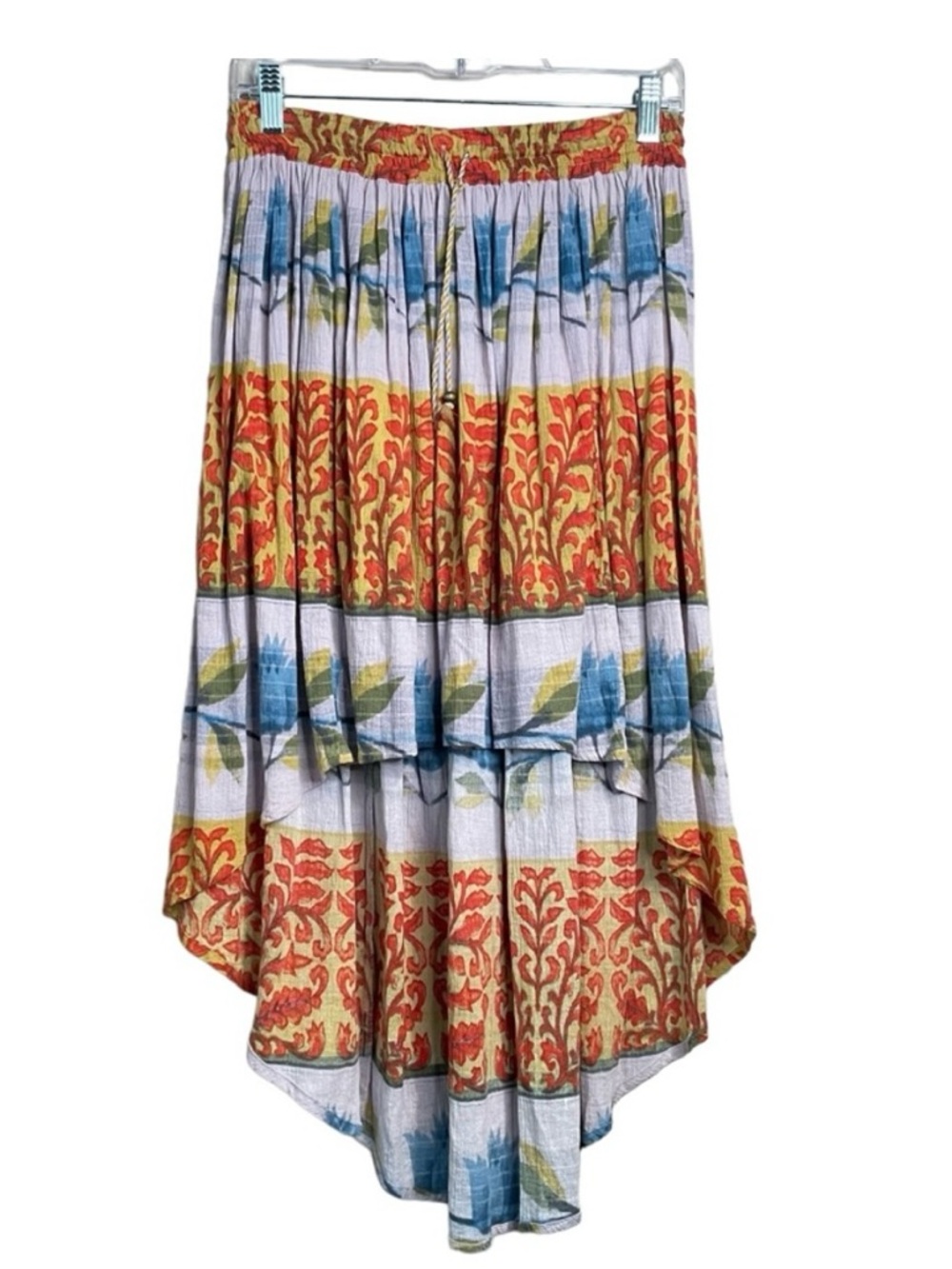 Vintage Free People ‘Zen Garden’ High Low Floral Print Skirt size Large